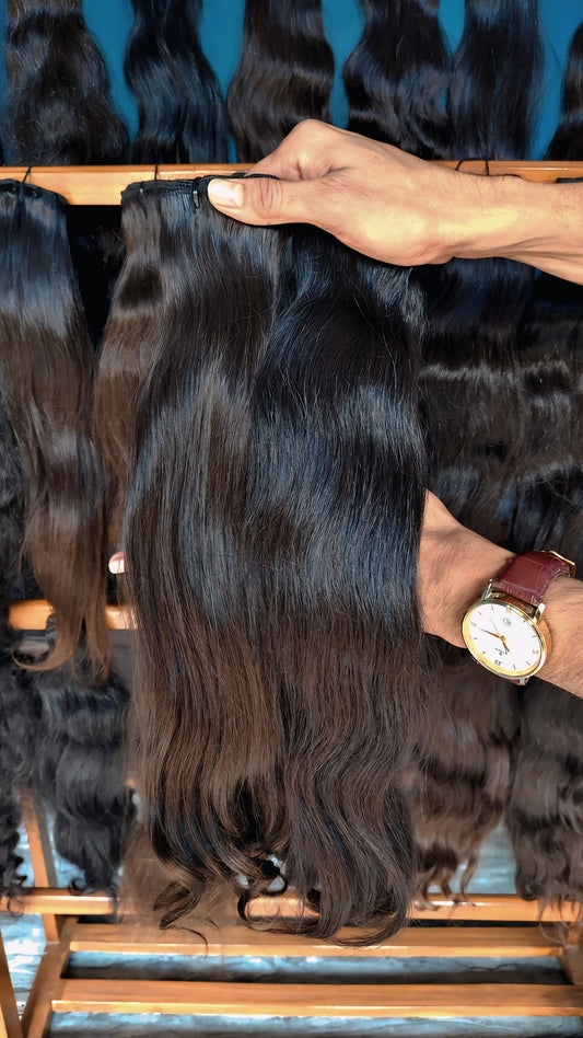 𝗥𝗮𝘄 𝗜𝗻𝗱𝗶𝗮𝗻 𝗡𝗮𝘁𝘂𝗿𝗮𝗹 𝗦𝘁𝗿𝗮𝗶𝗴𝗵𝘁 𝗪𝗲𝗳𝘁 𝗛𝗮𝗶𝗿