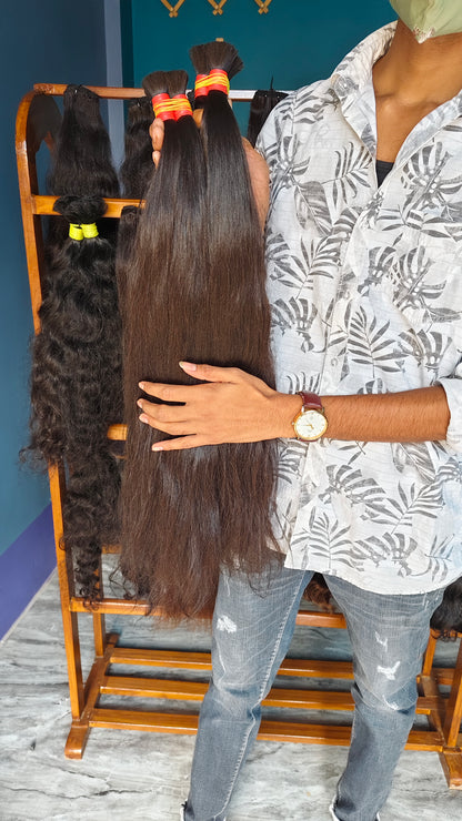 𝗥𝗮𝘄 𝗜𝗻𝗱𝗶𝗮𝗻 𝗡𝗮𝘁𝘂𝗿𝗮𝗹 𝗪𝗮𝘃𝘆 𝗕𝘂𝗹𝗸 𝗛𝗮𝗶𝗿