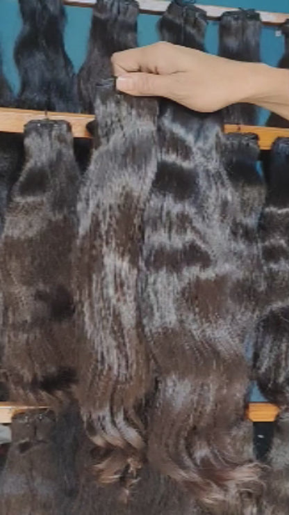 𝗥𝗮𝘄 𝗜𝗻𝗱𝗶𝗮𝗻 𝗡𝗮𝘁𝘂𝗿𝗮𝗹 𝗪𝗮𝘃𝘆 𝗪𝗲𝗳𝘁 𝗛𝗮𝗶𝗿